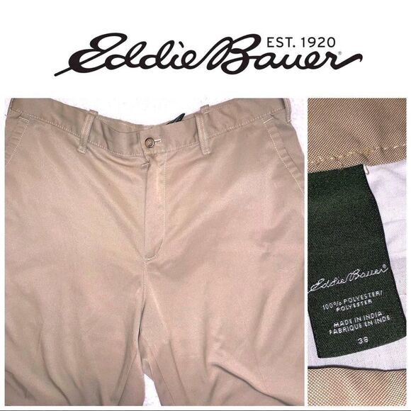 Size 38" Eddie Bauer Khaki Hiking Shorts - Picture 2 of 5